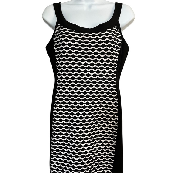 R & M Richards Dresses & Skirts - R&M Richards | Black and White Sleeveless Bodycon Dress | Knee Length